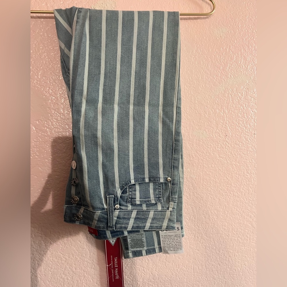 guess pin strip skinny jeans